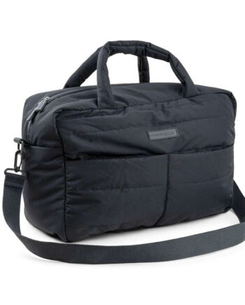 Elegant sort pusletaske med quiltet design til forældre