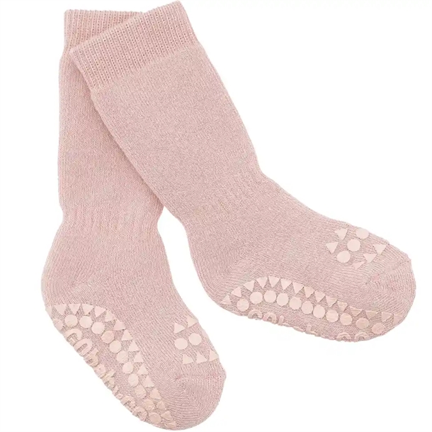 Gobabygo Strømper Tyk Bomuld Dusty Rose - Gobabygo Babyboks - 5712736000296