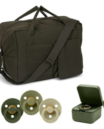 Konges Sløjd Pusletaske All You Need Bundle No1 Moss Grey - Konges Sløjd Babyboks  - 5744005386688