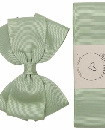 Grøn Little Wonders Dåbsbånd Konrad Grosgrain Støvet - Little Wonders Babyboks  - 5714585037362